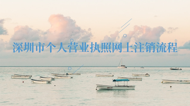 深圳市个人营业执照网上注销流程