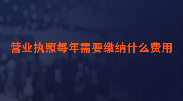 营业执照每年需要缴纳什么费用