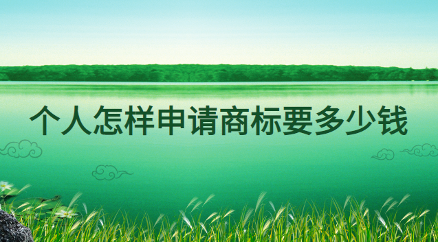 个人可以申请商标大概多少钱(个人申请商标费用多少)