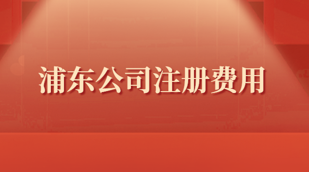 浦东公司注册费用