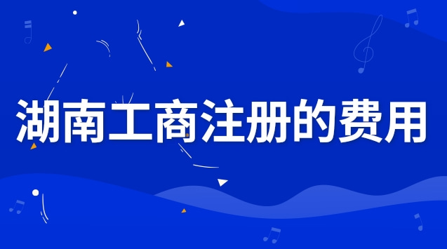 湖南工商注册的费用