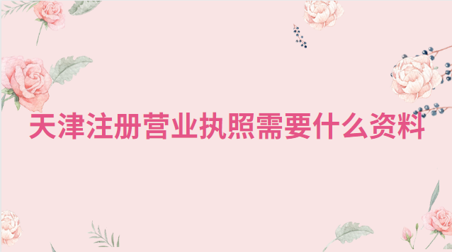 天津注册营业执照需要什么资料