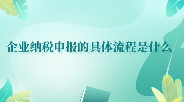 企业纳税申报的具体流程是什么