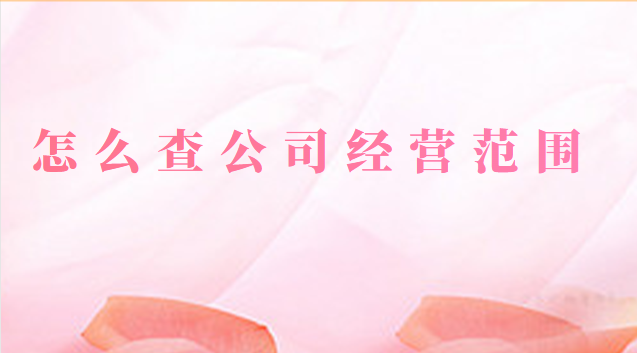 怎么查公司经营范围