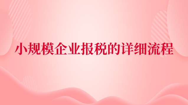 小规模企业报税的详细流程