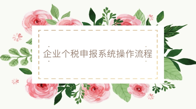 企业个税申报系统操作流程