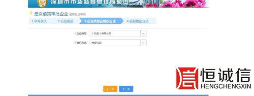 深圳商事登记-企业类型、组织形式